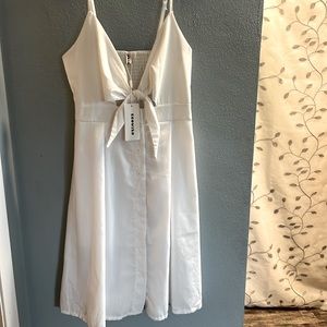 Medium white midi dress